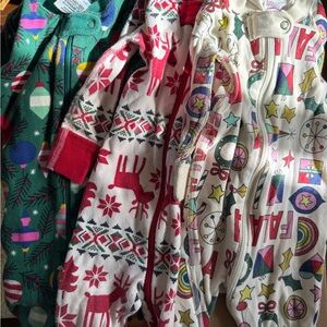 Set of 3 Hanna Andersson Holiday Baby pajamas